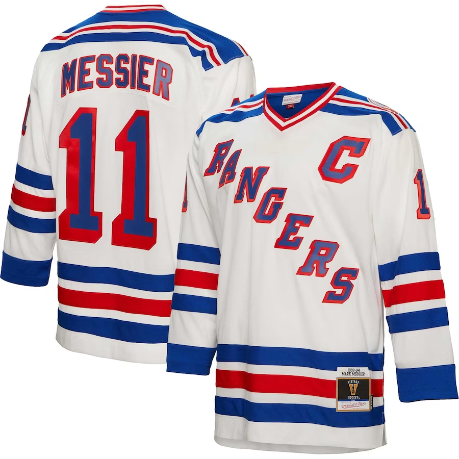 Men's New York Rangers Mark Messier #11 White Jersey